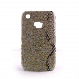 Coque beige peau de serpent Blackberry 8520 curve+ film protection ecran offert