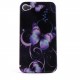 Coque integrale papillons bleus Iphone 4 + film protection ecran