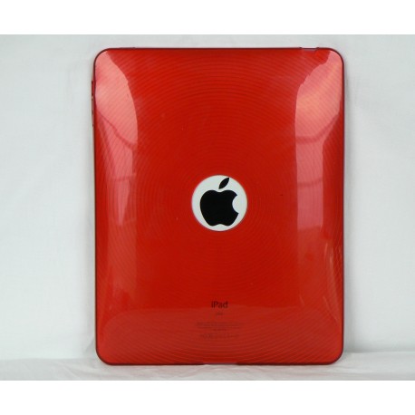 Coque silicone transparente avec des cercles Ipad 1 + film protection ecran 