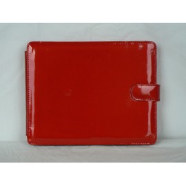 Etui pochette vernis rouge pour Ipad 1 + film protection ecran 