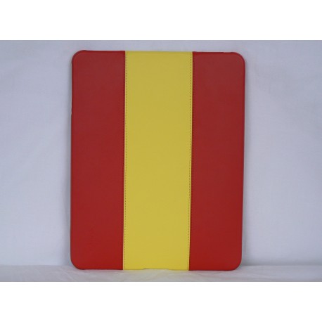 Coque en cuir + Etui cuir drapeau Espagne pour Ipad 1 + film protection ecran