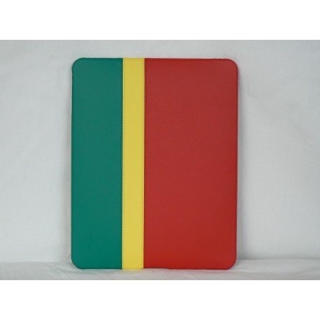 Coque en cuir + Etui cuir drapeau Portugal pour Ipad 1 + film protection ecran