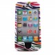 Coque integrale blanche zebree multicolore pour Iphone 4 + film protection ecran