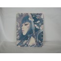 Coque Etui simili cuir motif "manga" jeune fille couteau pour Ipad 1 + film protection ecran offert