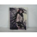 Coque Etui brillante motif "manga" jeune fille pivoine pour Ipad 1 + film protection ecran offert