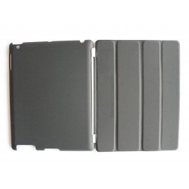 Smart cover polyurethane+ coque pour Ipad 2 + film protection ecran offert