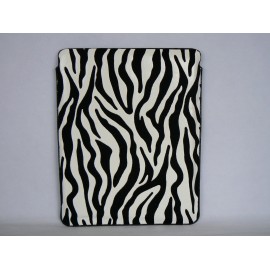 Etui souple en velours avec un motif zebre pour Ipad 2 et Ipad 1+ film protection ecran offert