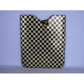 Etui push-up damier noir et or pour Ipad 2 et Ipad 1+ film protection ecran offert