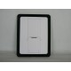 Coque arriere Philipps rigide blanche entouree de silicone noire  pour Ipad 1 + film protection ecran offert