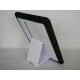 Coque arriere Philipps rigide blanche entouree de silicone noire  pour Ipad 1 + film protection ecran offert