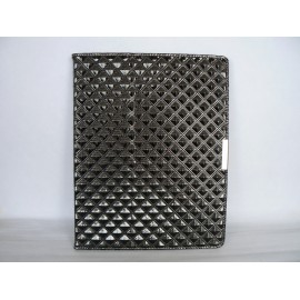 Pochette brillante noire peau de serpent pour Ipad 2 + film protection ecran offert