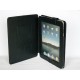 Pochette en simili cuir noir pour Ipad 1 + film protection ecran offert