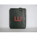 Pochette en simili cuir noir et E rouge pour Ipad 1 + film protection ecran offert