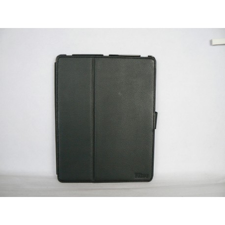 Pochette Coque en cuir noire intelligente pour Ipad 2 + film protection ecran 