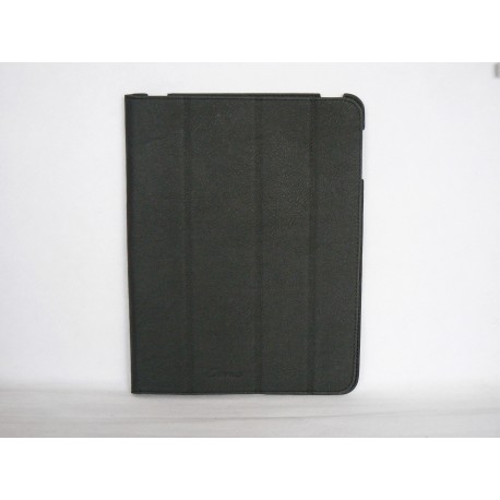 Pochette en cuir noire granite pour Ipad 2 + film protection ecran 