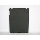 Pochette en cuir noire granite pour Ipad 2 + film protection ecran 