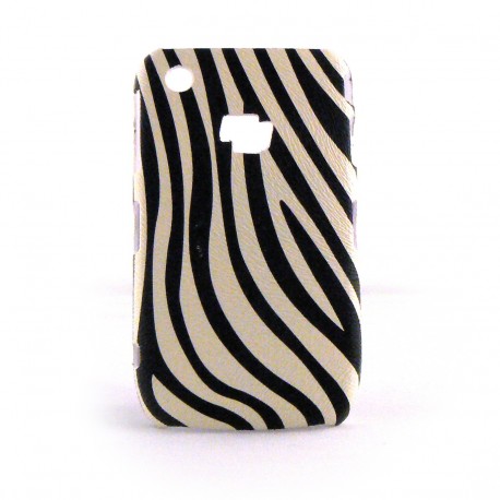 Coque Blackberry 8520 Curve motif zebre noire et beige + film protection ecran offert