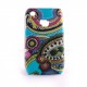 Coque rigide mate motif cachemire Blackberry 8520 Curve + film protection ecran offert