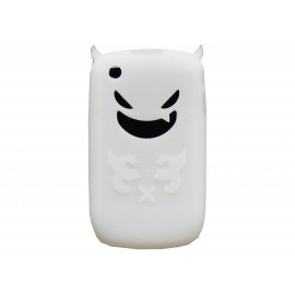 Coque silicone diable phosphorescent pour Blackberry 8520 curve+ film protection ecran offert