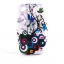 Coque silicone avec des cercles multicolores Blackberry 8520 Curve+ film protection ecran offert