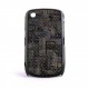 Coque rigide et mate avec imitation liege et inscription or pour Blackberry 8520 Curve+ film protection ecran offert