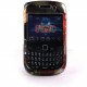 Coque integrale brillante fleur rouge pour Blackberry 8520 Curve+ film protection ecran offert