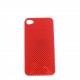 Coque brillante a des pois de couleur argent pour Iphone 4 + film protection ecran