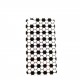 Coque brillante motif nids d'abeille argent + couleurs pour Iphone 4 + film protection ecran