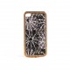 Coque effet tissu avec un pourtour or incruste de strass diamants pour Iphone 4 + film protection ecran