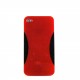 Coque brillante rigide bi-colore pour Iphone 4 + film protection ecran