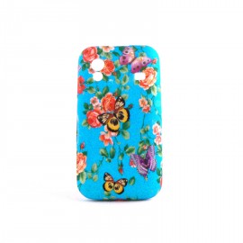 Coque silicone fleurs et papillons pour Samsung S5830 Galaxy Ace + film protection ecran offert