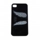 Coque rigide et brillante avec des ailes d'ange pour Iphone 4 + film protection ecran