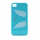 Coque rigide et brillante avec des ailes d'ange pour Iphone 4 + film protection ecran