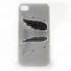 Coque rigide et brillante avec des ailes d'ange pour Iphone 4 + film protection ecran