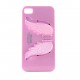 Coque rigide et brillante avec des ailes d'ange pour Iphone 4 + film protection ecran