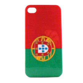 Coque rigide drapeau Portugal pour Iphone 4  + film protection écran offert