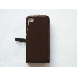 Pochette fine cuir granité pour Iphone 4 + film protection écran 