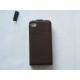 Pochette étui cuir granité pour Iphone 4 + film protection écran 