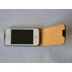 Pochette Etui cuir croco pour Iphone 4 + film protection écran 