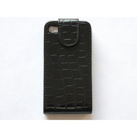 Pochette Etui cuir croco version 2 pour Iphone 4 + film protectin écran 