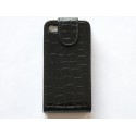 Pochette Etui cuir croco version 2 pour Iphone 4 + film protectin écran 