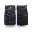 Pochette étui à clapet imitation crocodile pour Samsung I9100 Galaxy S2 + film protection écran 