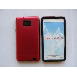 Coque Samsung Galaxy S2 I9100 métal intérieur silicone + film protection écran