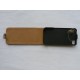 Pochette Iphone 4 en cuir motif carreaux  + film protection écran 