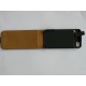 Pochette Iphone 4 en cuir losange  + film protection écran 