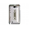 Coque brillante apparence cassette grise pour Samsung Galaxy Note I9220/N7000  + film protection écran offert