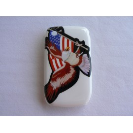 Coque rigide Etats Unis/USA et aigle pour Blackberry 8520 Curve  + film protection écran offert