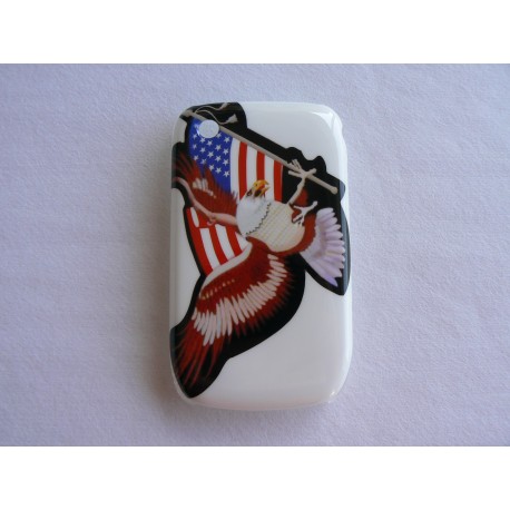 Coque rigide Etats Unis/USA et aigle pour Blackberry 8520 Curve  + film protection écran offert