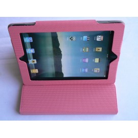 Etui pochette Ipad 2 rose antidérapante + film protection écran 