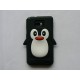 Coque silicone  motif pingouin noir pour  Samsung I9100 Galaxy S2 + film protection écran offert